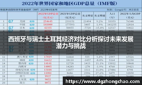 西班牙与瑞士土耳其经济对比分析探讨未来发展潜力与挑战
